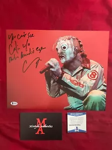 COREY TAYLOR SLIPKNOT STONE SOUR SIGNED 11x14 PHOTO! BECKETT COA! CMFT! IOWA! - Picture 1 of 1