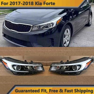 Halogen Headlight Assembly for 2017 2018 Kia Forte Left Right Pair w/ Bulbs 2pc - Image 1 of 4