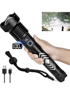 Cinlinso Flashlights High Lumens Rechargeable, 900000 Lumens Super Bright Led - Picture 1 of 6