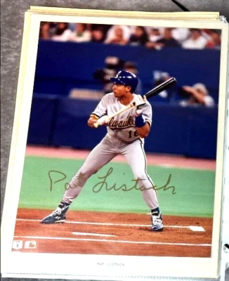 Pat Listach Milwaukee Brewers Autographed 8x10 Photo  & 2 Signed Trading Cards - Image 1 of 2