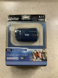 Vivitar 508NHD Camcorder Bundle USB and A/V cables, 508NHD BLUE BRAND NEW - Picture 1 of 8