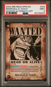 ONE PIECE OP09 - 093 MARSHALL D. TEACH WANTED ALT ART MINT 9 - Bild 1 von 2