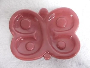 Vassoio per piatti sapone a forma di farfalla vintage Vohann of California Mauve - Foto 1 di 4