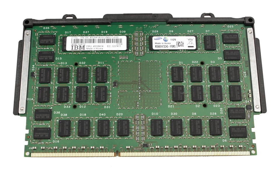 8GB 1GX72 IBM DDR3 RAM Samsung 1066MHz POWER7 Cuod Dimm per Server 9179 9117 - Immagine 1 di 1