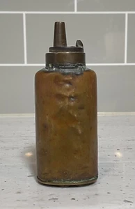 Rare Antique Pistol Size Copper & Brass 3-Way Powder Flask - Picture 1 of 7