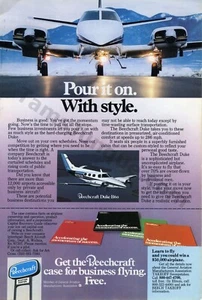 1977 Beechcraft Aircraft Planes Duke B60 Great Old PRINT AD Office Decor? (3853) - Picture 1 of 1