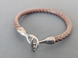 Authentic Handmade Leather Tuareg Bracelet Hippy Gypsy Hippie Bohemian Silver - Picture 1 of 2