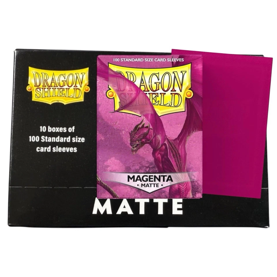 Estuche Magenta Mate Exhibición Escudo Dragón Tamaño Estándar Mangas - 10 Paquetes Foto 1 de 1