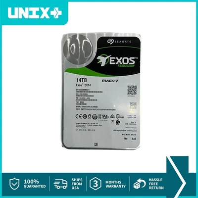 14TB SAS Seagate MACH.2 Exos 2x14 4Kn 3.5" 12Gbps 7.2K RPM Server Hard Drive - Image 1 of 4