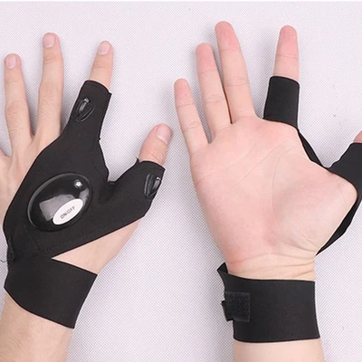 Flashlight Half Finger LED Luminous Fishing 2 PCS Lightweight For - image 1 of 4