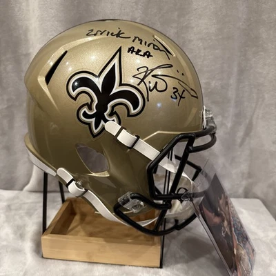 Ricky Williams Auto New Orleans Saints Full Size Helmet Radtke Sports W/Picture - Image 1 of 4