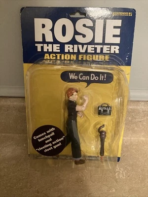 Rosie the Riveter Action Figure 2003 Vintage Accoutrements WWII Package Damage Foto 1 de 4