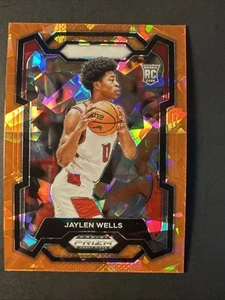 Tarjeta de novato Prizm 2024 selecciones del draft naranja hielo agrietado Prizm #31 Jaylen Wells - Imagen 1 de 4
