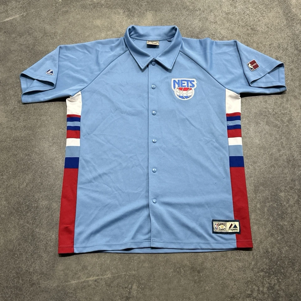 Majestic NBA basketball Warm Up Hardwood Classic Brooklyn Nets Sz XXL - Image 1 of 4