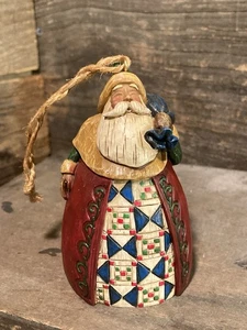 VTG Jim Shore Heartwood Creek Carved Wooden Santa Claus With Sack 2002 Christmas - Picture 1 of 7