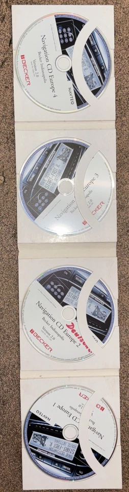 4X Org. CD NAVIGATION BECKER INDIANAPOLIS Version 2.0 EUROPA - Bild 1 von 4
