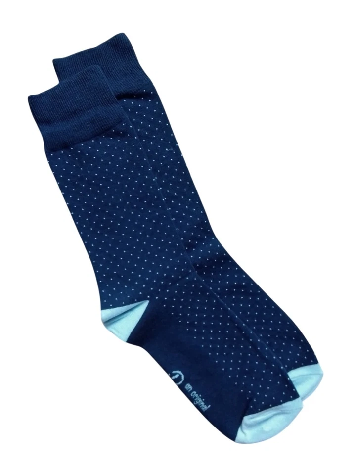 ORIGINAL PENGUIN | Mens Navy Blue Polka Dot Spot Socks One Size UK 7-11 EU 41-46 - Imagem 1 de 1