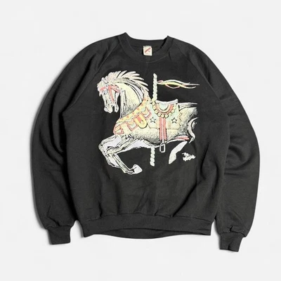 Sudadera Carousel Horse Vintage Años 90 Talla XL Repujada Puffy The Wildside Foto 1 de 4