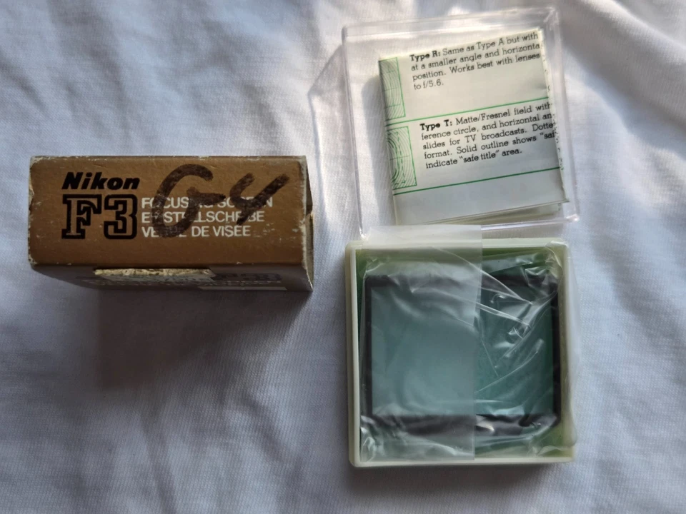 Pantalla de enfoque original Nikon F3hp F3 tipo G-1 (G1) en excelente estado Foto 1 de 1