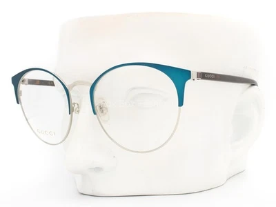 Óculos Gucci GG0298OK 004 cetim azul prata Havana 52-19-150 sem estojo - Imagem 1 de 4