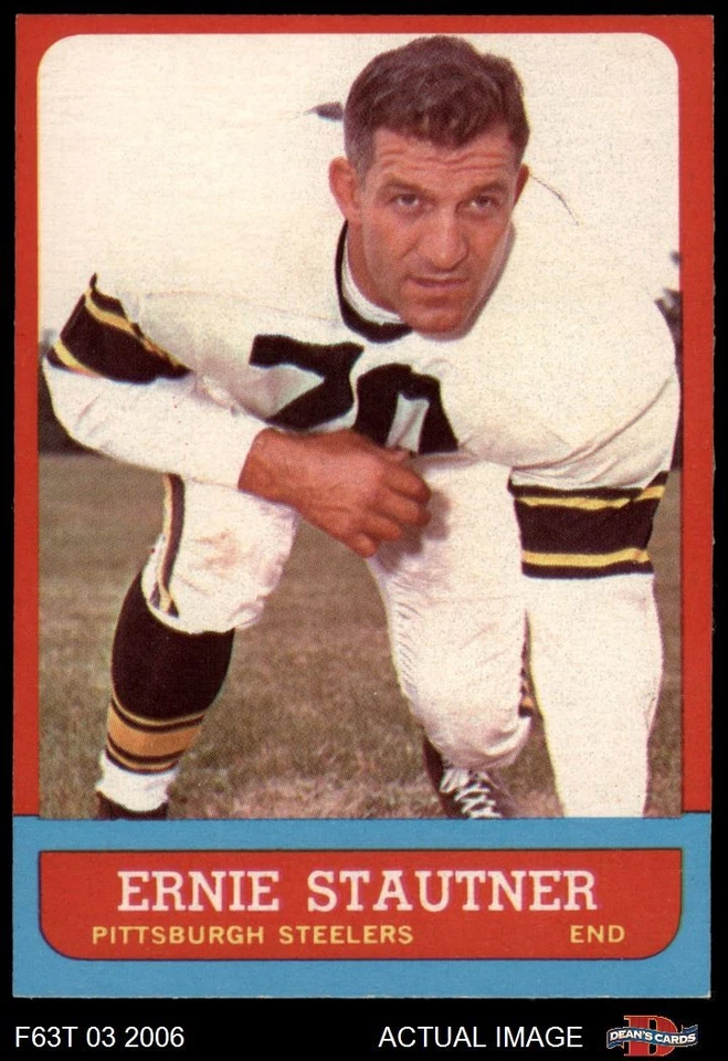 1963 Topps #129 Ernie Stautner Steelers HOF SHORT-PRINT Boston College 7 - NM - Image 1 of 1