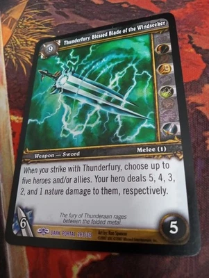 WoW TCG - Epic - Thunderfury, Blessed Blade of the Windseeker - Equipment - Image 1 of 2