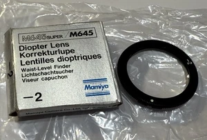 Mamiya M645 Super Camera Waist Level Finder Eyepiece Diopter Lens -2 - Picture 1 of 1