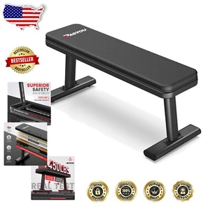 Versatile Flat Workout Bench - Ideal for Home Strength Training Routines - Picture 1 of 12