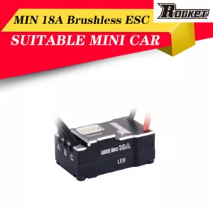 Rocket mini 18A Brushless ESC for Kyosho Mr03 Pro 1/24 1/28 1/32 RC Drift Car - Picture 1 of 8