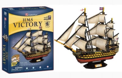HMS Victory Royal Navy Ship 3D Model Jigsaw Puzzle 189 Pieces by CubicFun - Image 1 of 4