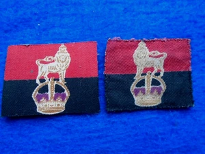 2 X WWII, POST WWII WAR OFFICE CONTROLLED TROOPS PRINTED FORMATION BADGE - Picture 1 of 2