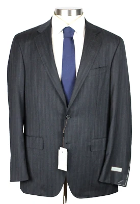$2295 CANALI Kei Suit 44 L (54 EU) Mens Grey Multi Stripe Wool 2 Piece Italy New - Image 1 of 4