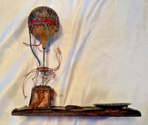 1880's French "HotAirBallon" 100yrAnniv, HandMade,Tatteredsouvenier. 2B restored - Picture 1 of 7