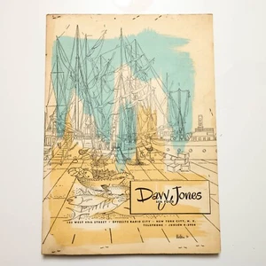 Vintage Davy jones Sea Food Restaurant Menu New York City Opposite Radio City - Picture 1 of 8