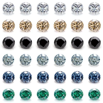 【3mm】 Loose Diamond Moissanite White D Color Round Brilliant Cut Small Size GRA - Image 1 of 4