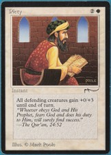 Piety (a Dark) Arabian Nights PLD White Common MAGIC CARD (ID# 245189) ABUGames