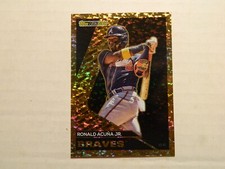2023 Topps Update Black Gold ( GOLD PARALLEL ) Card of Ronald Acuna Jr. - Braves