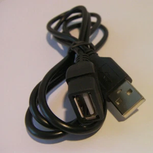 1.5M/2M/1m USB Extension 2.0 A To A Male Female Extension Cable Cord Black - Photo 1 sur 11