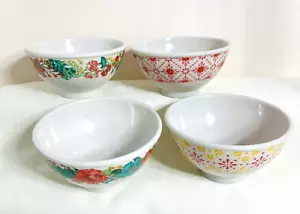 Pioneer Woman Melamine Vintage Floral Dessert Bowls Ramekins Small Set Of 4 - Picture 1 of 9