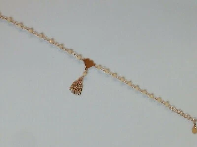 bracciale argento 925 anallergico rose cuore cristalli bianco rosario - Immagine 1 di 2