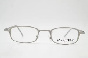 Vintage Brille Lagerfeld 4357 Silber Eckig Brillengestell eyeglasses - Picture 1 of 6