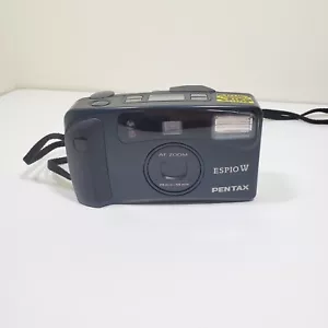 Pentax Espio W Black 28-56mm Point & Shoot 35mm Film Camera FOR PARTS OR REPAIR - Picture 1 of 6