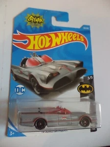 new sealed BATMAN CLASSIC TV SERIES BATMOBILE HOT WHEELS toy car 118/250 SILVER - Picture 1 of 3