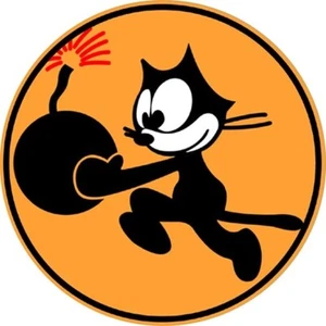 Adesivi Vinile Circolari 10cm Felix Militare Retro Portatile Gatto Guerra Mondiale Guerra Mondiale - Foto 1 di 1