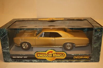 Ertl American Muscle 1966 Pontiac GTO, Gold 1:18 Scale Diecast Boxed - Image 1 of 4