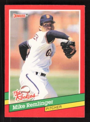 1991 Donruss The Rookies #37 Mike Remlinger San Francisco Giants - Image 1 of 2