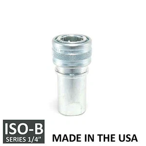 1/4" ISO-B Hydraulic Hose Quick Disconnect Couplers Steel - (ISO 7241-1 B) - Picture 1 of 4