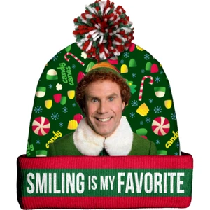 Spoontiques Elf Smiling Is My Favorite Winter Hat/Beanie/Toboggan Free Shipping - Picture 1 of 5