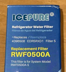 IcePure RWF0500A Refrigerator Water Filter Whirlpool Kenmore 4396508 EDR5RXD1 - Picture 1 of 8