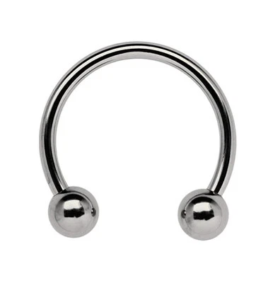 Titan Setto Piercing Orecchio Circolare Anello Filettato CBR 1,6mm Con 2 - Immagine 1 di 2